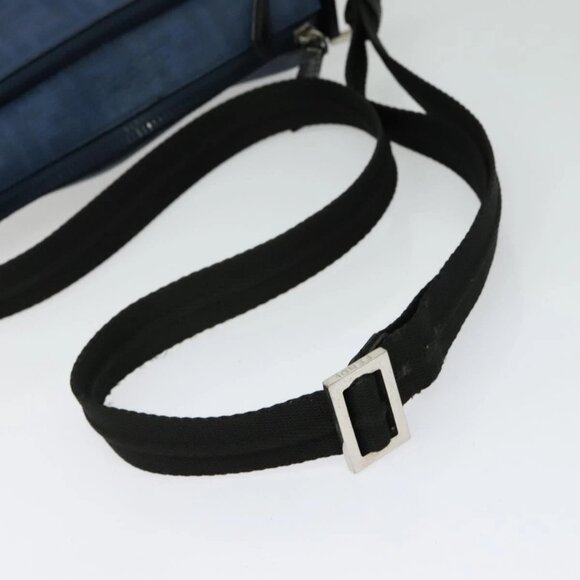 FENDI Zucca Canvas Shoulder Bag PVC Blue Silver Auth bs28711 - Picture 8 of 16